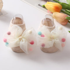 Baby Socks 0-3 Years Cotton Polka Dot Bow Socks
