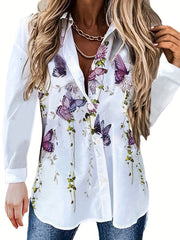  Floral Print Button Up Shirt