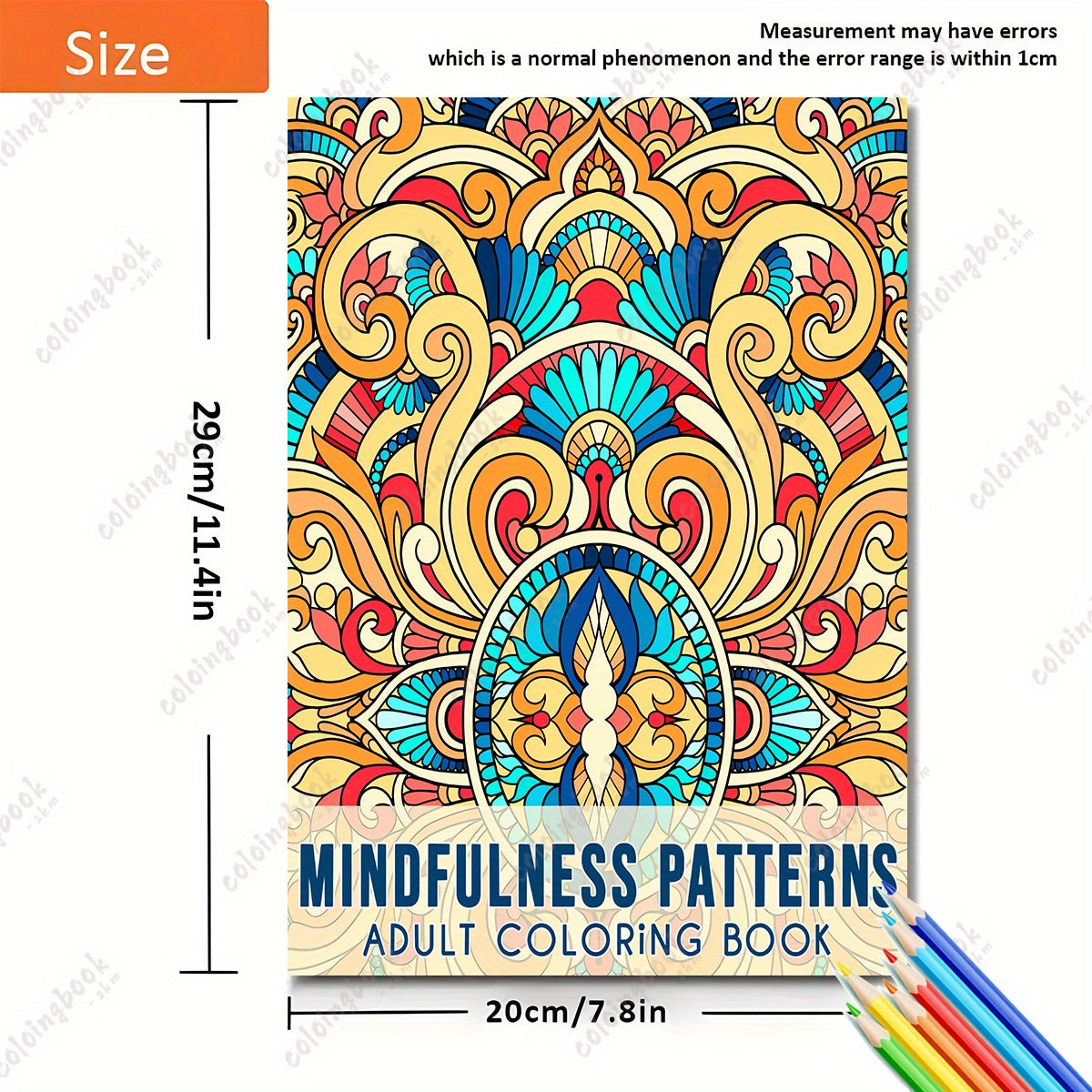 Thickened Paper 29 MINDFULNESS PATTERNS Coloring Book for Adults