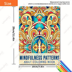 Thickened Paper 29 MINDFULNESS PATTERNS Coloring Book for Adults