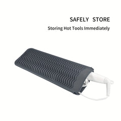 Heat Resistant Silicone Travel Mat for Curling Irons, Hair Straightener
