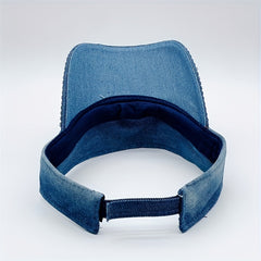 Rhinestone GIRL Sun Visor Hat Denim Baseball Cap