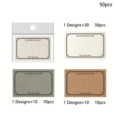 Retro Note Pad Time Show Series - 50 Pieces