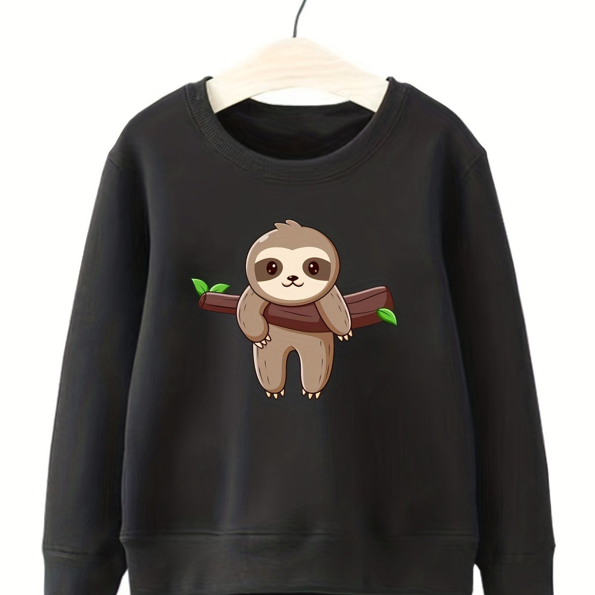 Cartoon Monkey Pattern Smart Sweatshirt For Girls
