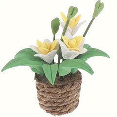 1:12 Dollhouse Clay Flower Pot Model Decoration Gift