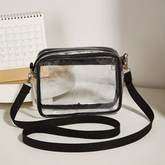 Casual Transparent Crossbody Bag PVC Shoulder Bag for Women