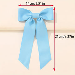 Bow Hairpin Streamer Hair Clip Solid Stye Hair Accessories