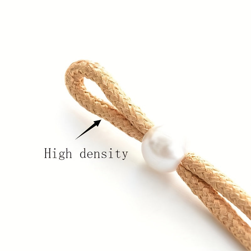 2pcs Faux Pearl Curtain Ties Curtain Rope Adjustable Curtain Fixings Tiebacks