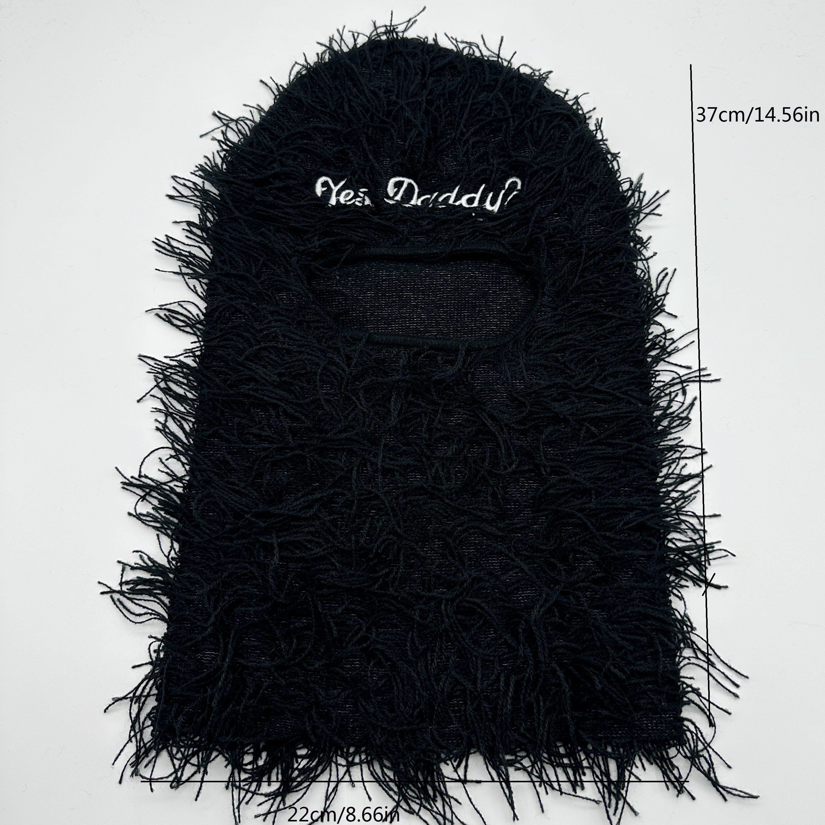 Distressed Knitted Ski Mask with Windproof Advantage