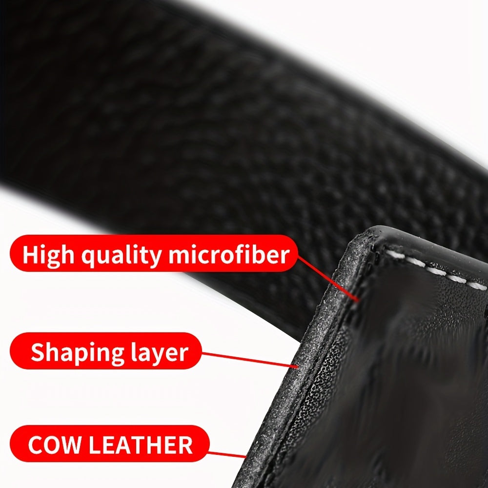 Men's Top Layer Cowhide Belt Sunglasses Set