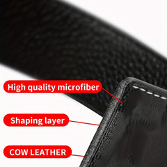 Men's Top Layer Cowhide Belt Sunglasses Set