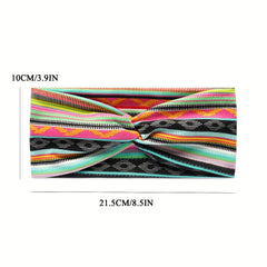 Colorful Striped Yoga Sports Headband Women's Hair Accessories