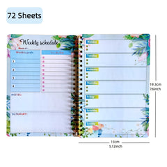 A5 Weekly Planner Coil Notebook 72 Sheets