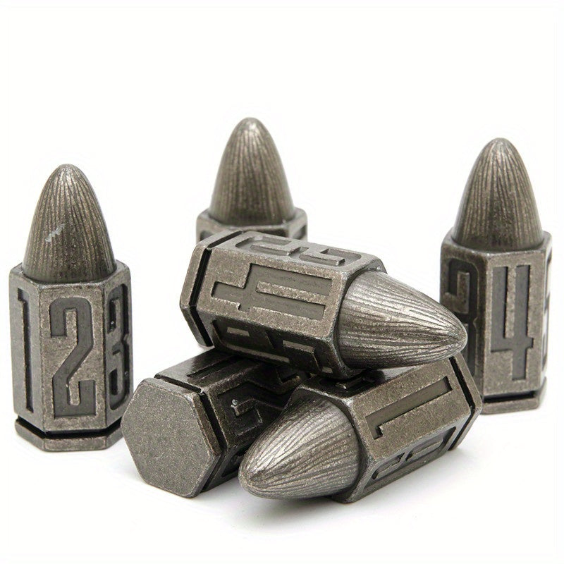 Metal Bullet Dice for Collection and Gift - Rolling Copper, Bronze, Nickel