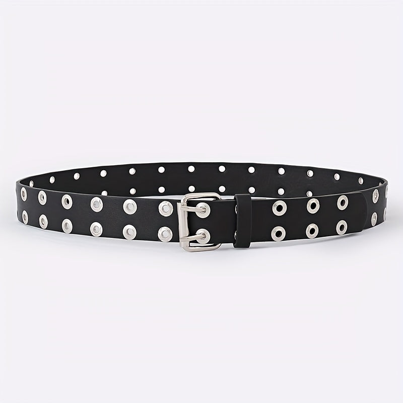 Punk Rivet PU Belts Hip Hop Dress Skirt Jeans Belts Gothic Hollow Belts