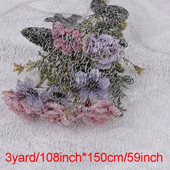 Polyester Embroidery Bottom Fabric Mesh Fabric for Decorative Use