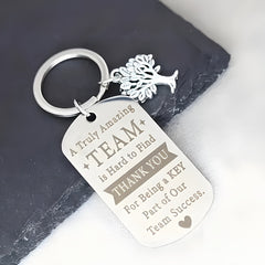 Personalized Stainless Steel Keychain Gift for Teammates