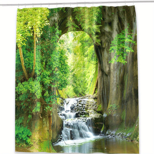 Stylish Forest Pattern Shower Curtain - Waterproof & Mildew Proof
