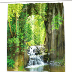Stylish Forest Pattern Shower Curtain - Waterproof & Mildew Proof