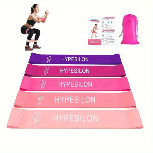 5pcs Yoga Resistance Bands Fitness Stretching Ropes Pilates Therapy Workout