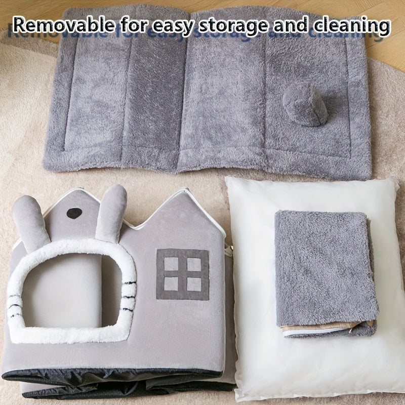 Warm & Comfy Cat Bed - Foldable Design