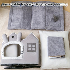 Warm & Comfy Cat Bed - Foldable Design