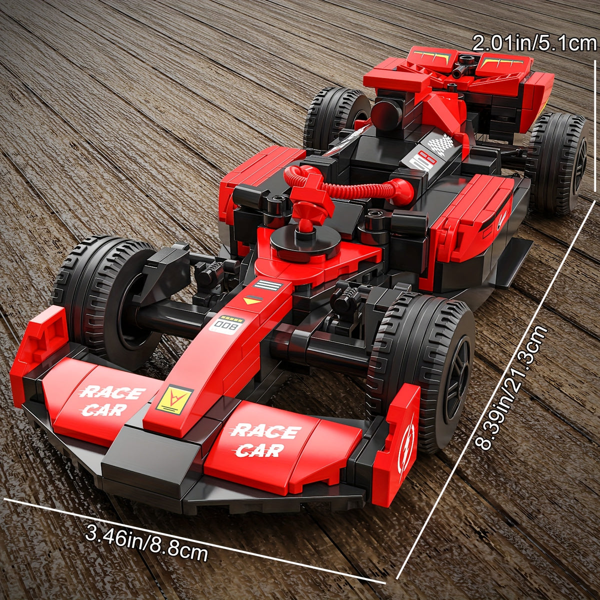 Race Car Building Blocks Toy Model Red Car Model Building Blocks Set