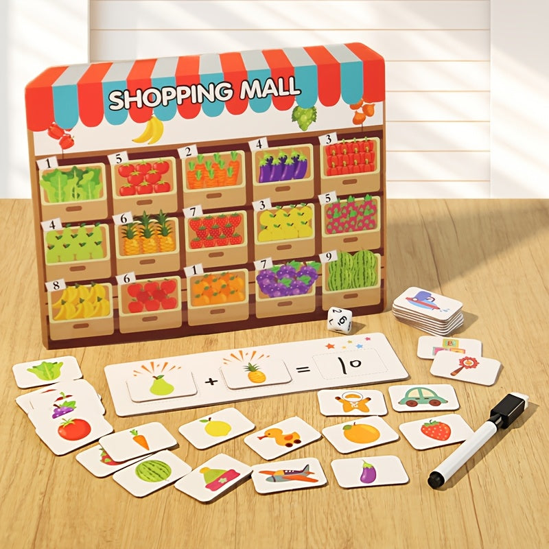 Kids' Fun Fruit Shopping Mall Counting & Calculation Game Educational Puzzle Toy