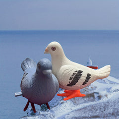 Colorful Pigeon Playthings in Durable Plastic Ideal Gift with Red Base