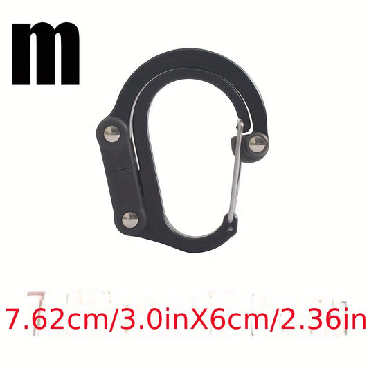 Portable D-Shaped Carabiner for Outdoor Activities