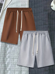 Men's Casual Shorts Elastic Waist Workout Short Pants
