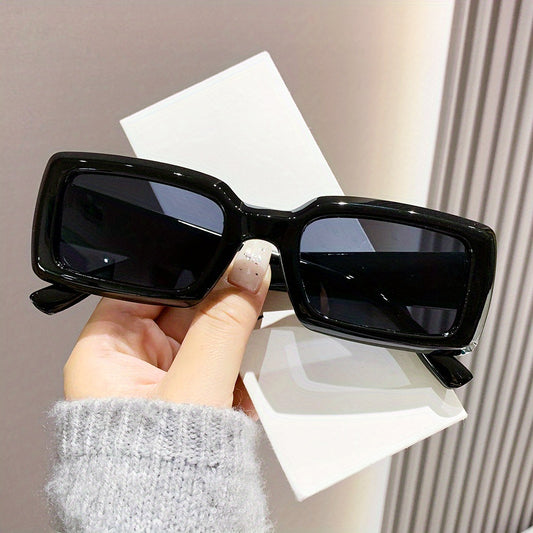 Y2K Rectangle Sunglasses Dopamine Jelly UV400 Sun Shades