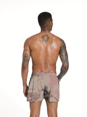 Men's Gradient Camo Swim Trunk with Mesh Lining - Quick Drying