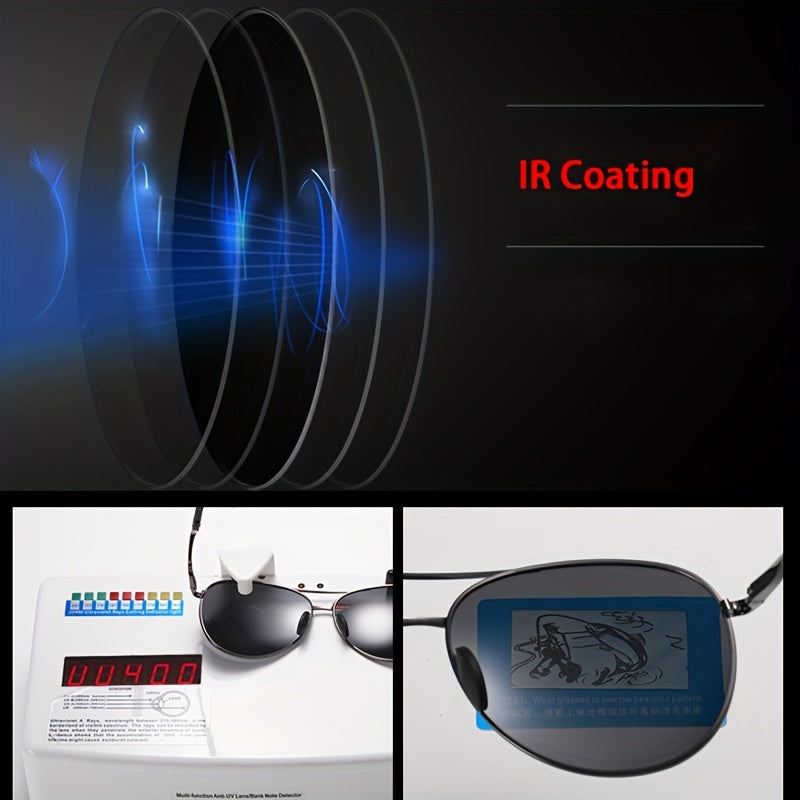 Men's Polarized Sunglasses Vintage Glasses UV Protection