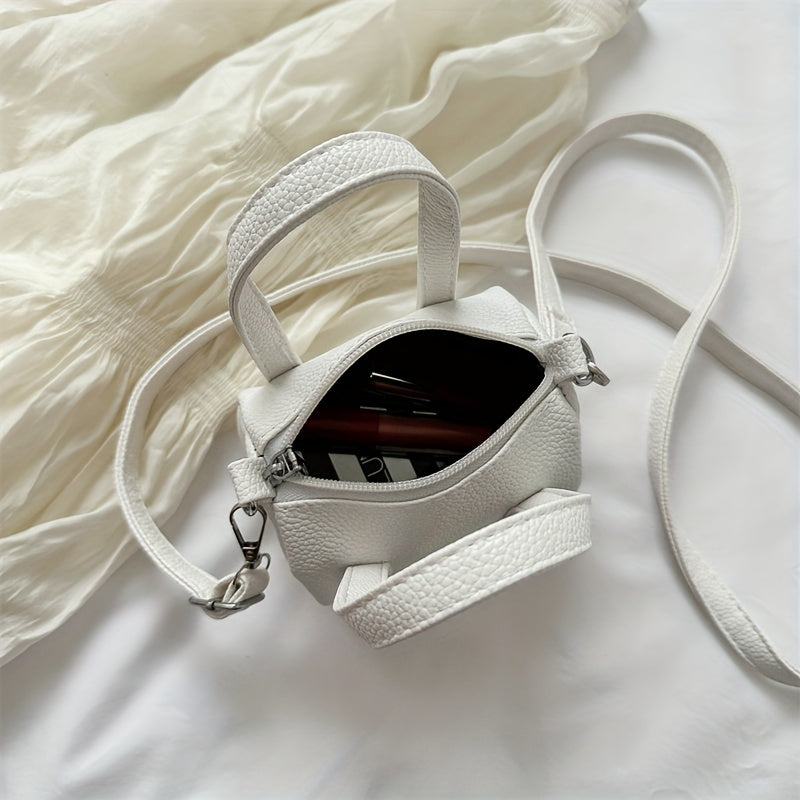 Mini Crossbody Boston Bag PU Shoulder Satchel Women's Casual Handbag