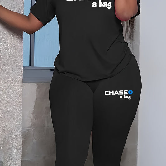  Top & Leggings Casual Outfit Set