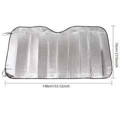 Car Windshield Sunshade Curtain with Suction Cups - Blocks UV Rays
