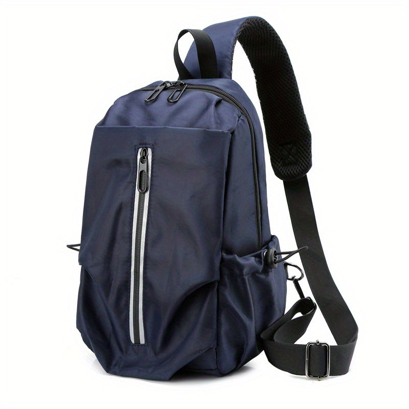 Men's Chest Bag USB Charging Port Outdoor Shoulder Bag