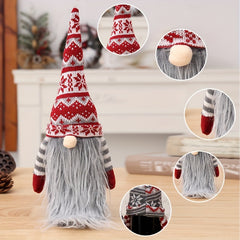 Christmas Wine Bottle Cover Gnome Faceless Doll Topper Bag