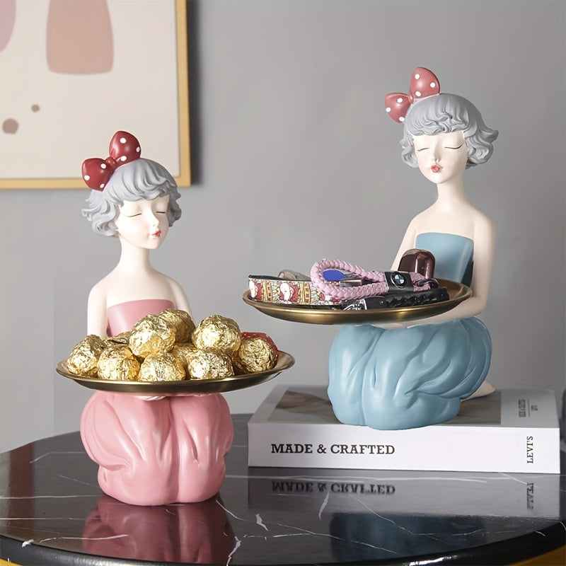 Creative Girl Bow Tray Home Decoration
