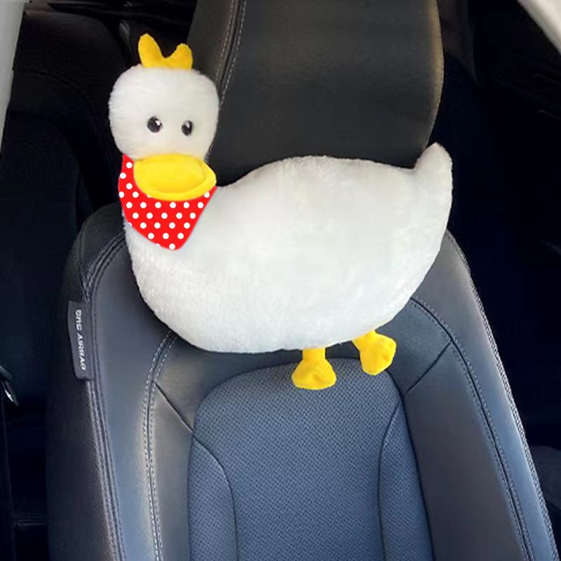 Cartoon Car Headrest Pillow Neck Support Duck Love Heart Back Waist Cushion