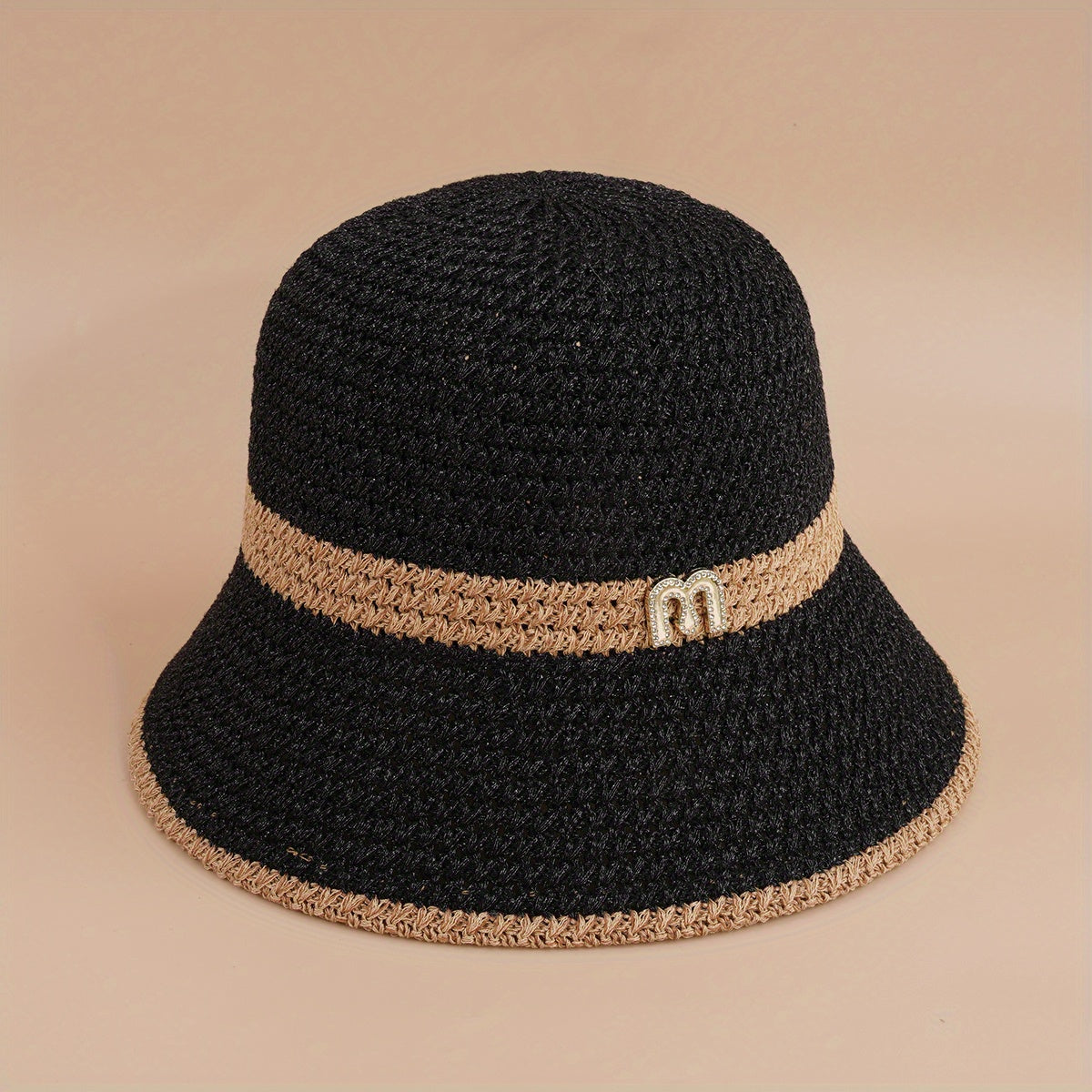 Retro Hollow Summer Sunscreen Bucket Hat British M Mark