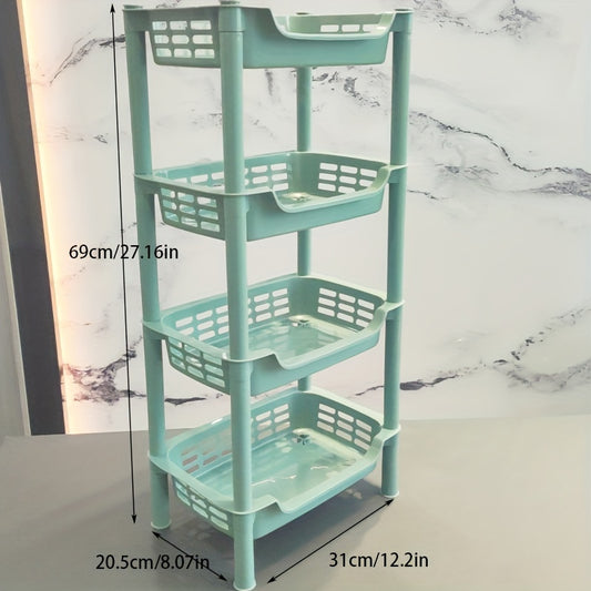 Plastic Kitchen Storage Rack Bathroom Floor Storage Rack