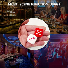 2pcs Large Heart Dice Perfect Game Props Gift