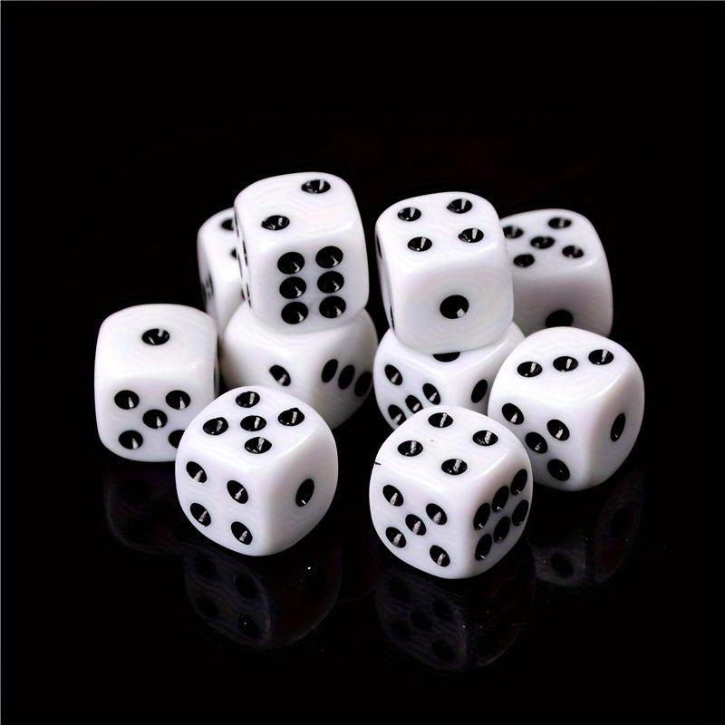 10pcs 16mm Acrylic Six Sided Round Corner Dice Board Game