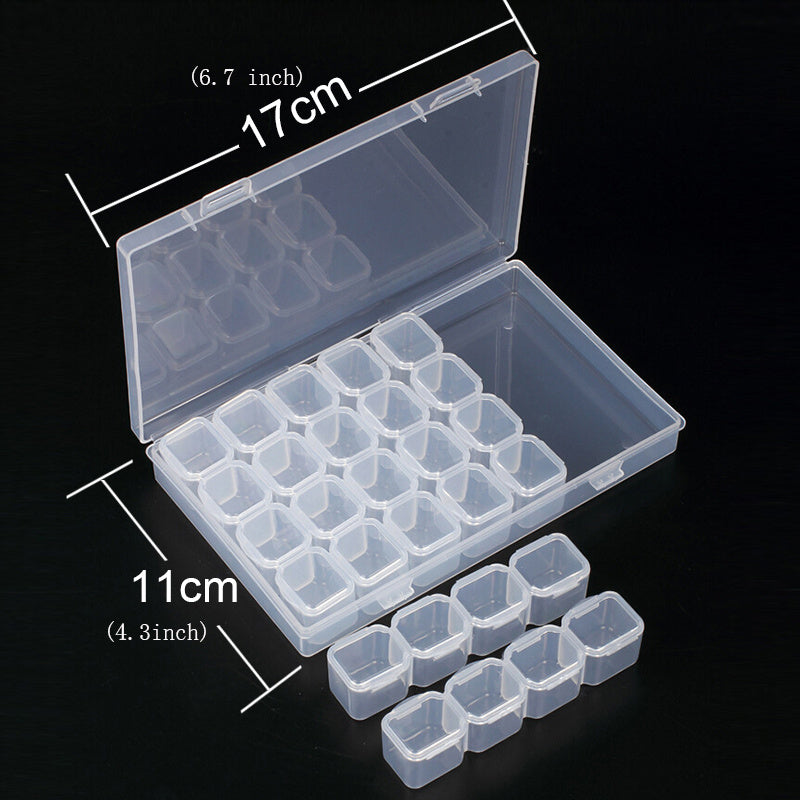 28 Grid DIY Embroidery Cross Stitch Tool Storage Box