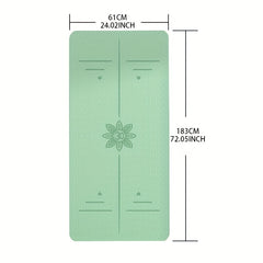 Non Slip TPE Yoga Mat With Engraved Body Line Eco Friendly Thicken Double Layer