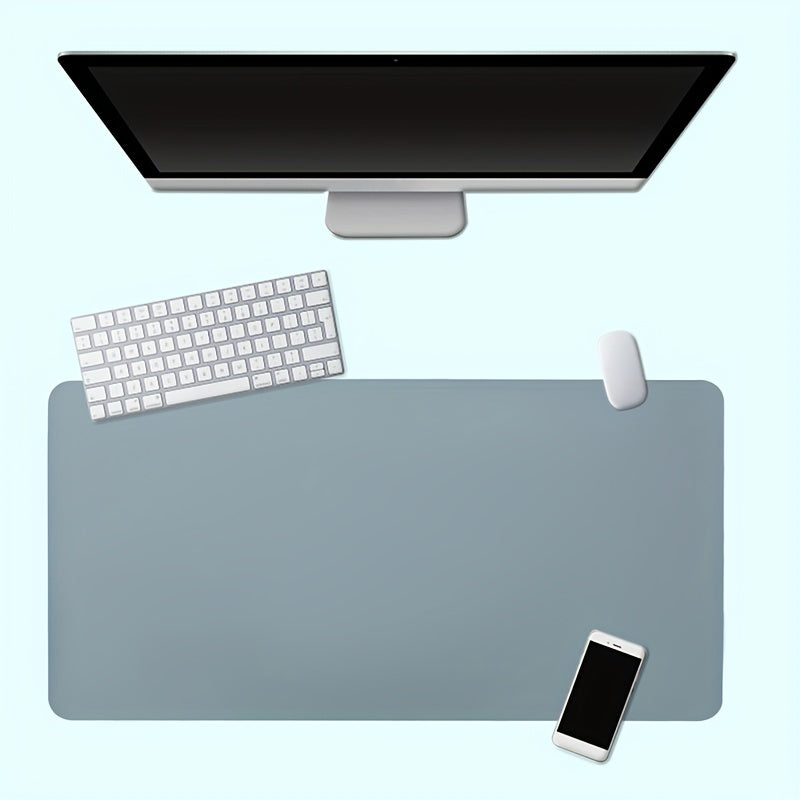 Anti-slip Solid Mouse Pad Waterproof PU Leather Office Desk Pad