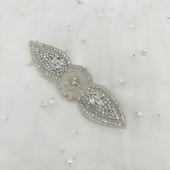 Irregular Glass Bead Bridal Headband Wedding Waist Cincher