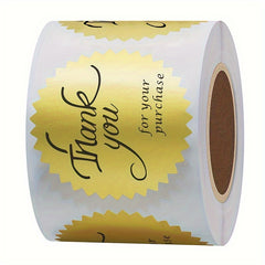 Golden Aluminum Foil Stickers 300 Labels Roll 40mm Core